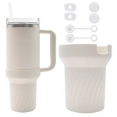 Silikoninis „Stanley“ butelio dugnas, neslystantis rankovės dangtelis, vandens buteliuko apsauginė įvorė, skirta „Stanley“ su šiaudeliais, sandarinimo dangteliais