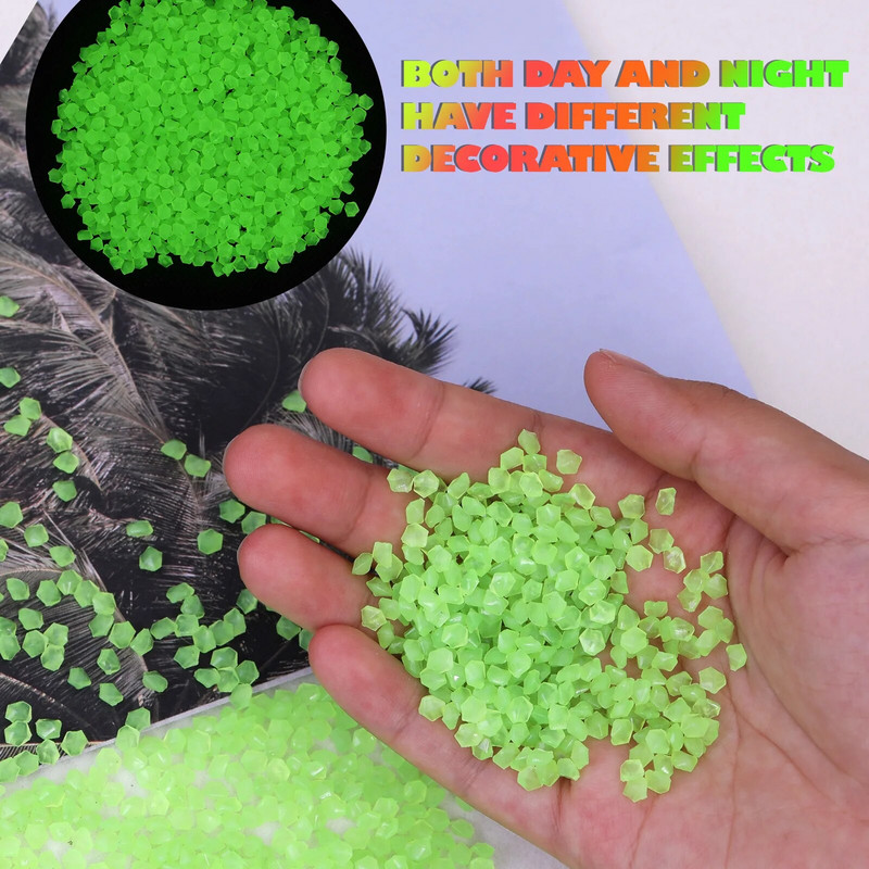 25 γρ/τσάντα Φωτεινή λάμψη άμμου σε σκούρο βότσαλο Πέτρα Σπίτι Κήπος Εξωτερικό Μονοπάτι Διακόσμηση γκαζόν Δεξαμενή ψαριών Διακόσμηση ενυδρείου 3-5 χιλιοστά