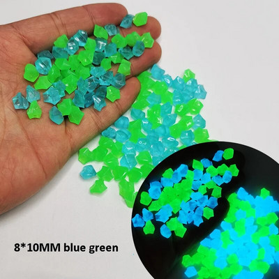 300/500Pcs Fashion Glow In Dark Pebbles Φωτεινή Πέτρινη Διακόσμηση Κήπου Βότσαλα Διακόσμηση Ενυδρείου Εξωτερικής Δεξαμενής Ψαριών