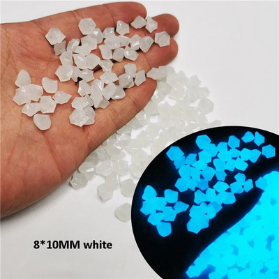 300/500Pcs Fashion Glow In Dark Pebbles Φωτεινή Πέτρινη Διακόσμηση Κήπου Βότσαλα Διακόσμηση Ενυδρείου Εξωτερικής Δεξαμενής Ψαριών