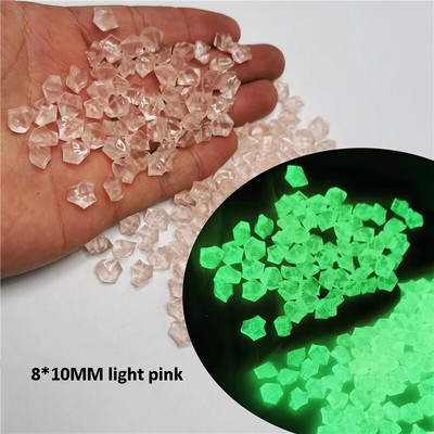 300/500Pcs Fashion Glow In Dark Pebbles Φωτεινή Πέτρινη Διακόσμηση Κήπου Βότσαλα Διακόσμηση Ενυδρείου Εξωτερικής Δεξαμενής Ψαριών