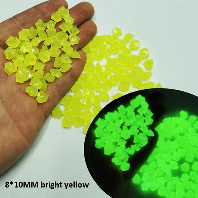 300/500Pcs Fashion Glow In Dark Pebbles Φωτεινή Πέτρινη Διακόσμηση Κήπου Βότσαλα Διακόσμηση Ενυδρείου Εξωτερικής Δεξαμενής Ψαριών