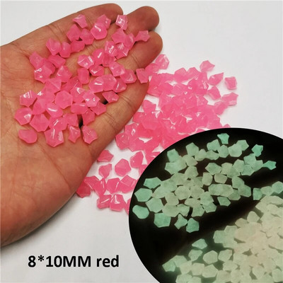 300/500Pcs Fashion Glow In Dark Pebbles Φωτεινή Πέτρινη Διακόσμηση Κήπου Βότσαλα Διακόσμηση Ενυδρείου Εξωτερικής Δεξαμενής Ψαριών