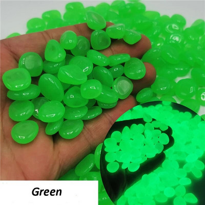 50/100Pcs Glow in the Dark Garden Βότσαλα για το πεζοδρόμιο Κήπος Βεράντα Χλοοτάπητα Κήπος Αίθριο Δεξαμενή ψαριών Ενυδρείο Διακόσμηση Glow Stone