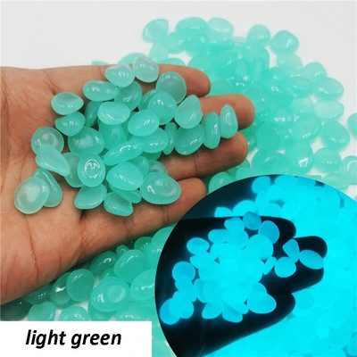 50/100Pcs Glow in the Dark Garden Βότσαλα για το πεζοδρόμιο Κήπος Βεράντα Χλοοτάπητα Κήπος Αίθριο Δεξαμενή ψαριών Ενυδρείο Διακόσμηση Glow Stone