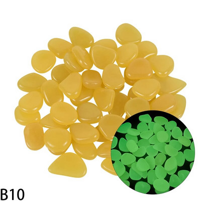 25/50 τμχ Διακοσμητικά κήπου Φωτεινές πέτρες Φθορίζοντα βότσαλα λάμπουν στους σκοτεινούς βράχους για υπαίθριο ενυδρείο στο σπίτι Διακόσμηση δεξαμενής ψαριών