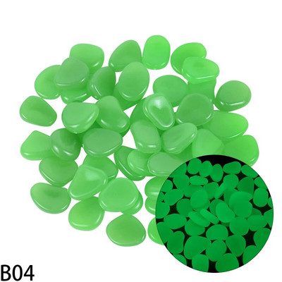 25/50 τμχ Διακοσμητικά κήπου Φωτεινές πέτρες Φθορίζοντα βότσαλα λάμπουν στους σκοτεινούς βράχους για υπαίθριο ενυδρείο στο σπίτι Διακόσμηση δεξαμενής ψαριών