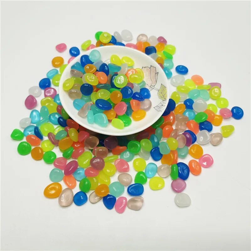 Svjetleće kamenje za vanjske prostore svijetli u tami Vrtni kamenčići Dekoracija akvarija Šljunčane stijene Mješavina boja za akvarij 50/100 kom