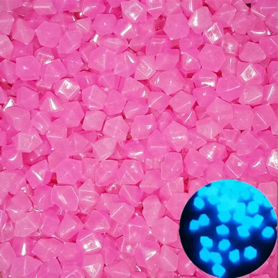 Φωτεινές πέτρες λάμπουν στο σκοτεινό κήπο Βότσαλα λάμπουν πέτρινος βράχος για μονοπάτι κήπου Αίθριο Διακόσμηση αυλής κήπου με γκαζόν