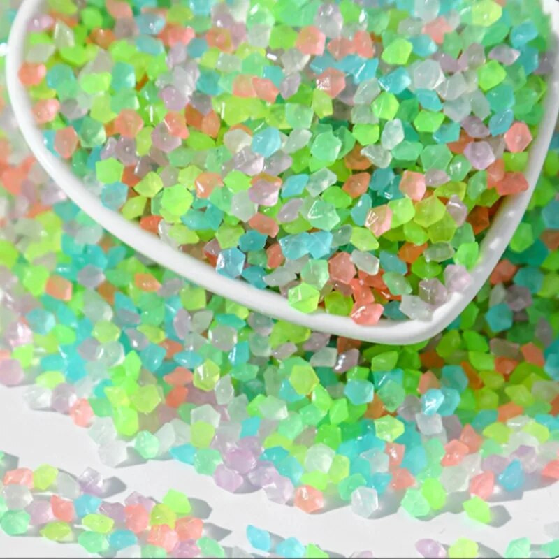 Dom 3-5 mm Svjetleći pijesak koji svijetli u tami Kamenčići 1000/3000 kom Kameni vrt Vanjska staza Dekoracija travnjaka Fish Tank Dekoracija akvarija