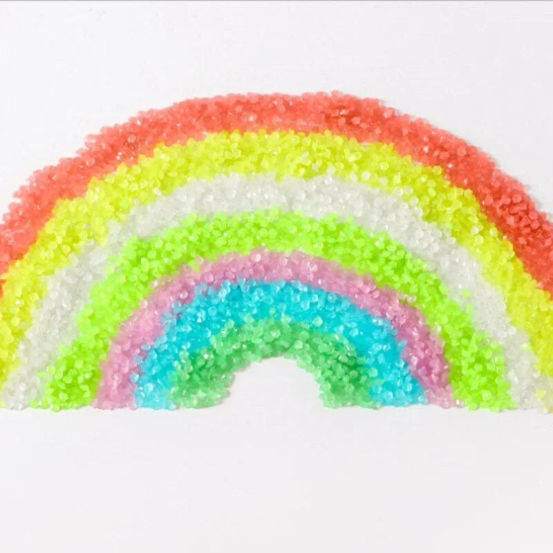 Dom 3-5 mm Svjetleći pijesak koji svijetli u tami Kamenčići 1000/3000 kom Kameni vrt Vanjska staza Dekoracija travnjaka Fish Tank Dekoracija akvarija