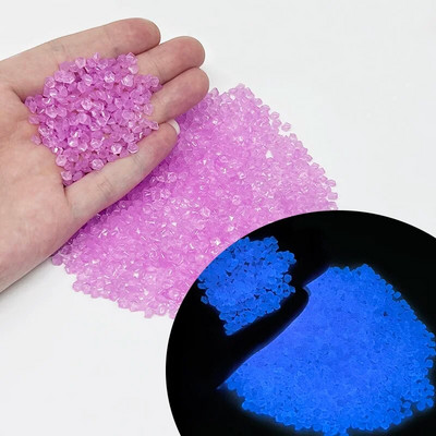 1000Pcs/Pack Glow In The Dark Garden Pebbles Stones for Aquarium Fish Tank Bar Βάζο Διακόσμηση Φωτεινές πέτρες φθορισμού