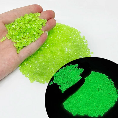1000Pcs/Pack Glow In The Dark Garden Pebbles Stones for Aquarium Fish Tank Bar Βάζο Διακόσμηση Φωτεινές πέτρες φθορισμού