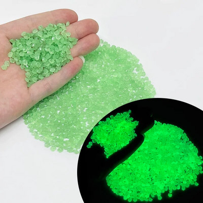 1000Pcs/Pack Glow In The Dark Garden Pebbles Stones for Aquarium Fish Tank Bar Βάζο Διακόσμηση Φωτεινές πέτρες φθορισμού