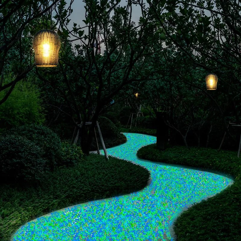 1000Pcs/Pack Glow In The Dark Garden Pebbles Stones for Aquarium Fish Tank Bar Βάζο Διακόσμηση Φωτεινές πέτρες φθορισμού