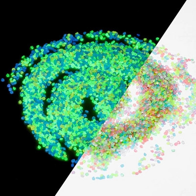 3-5mm 1000pcs Φωτεινή λάμψη άμμου σε σκοτεινή πέτρα Διακοσμητικά βότσαλα Κήπος Αυλή Fish Tank Aquarium Home DIY Ornaments Supplies