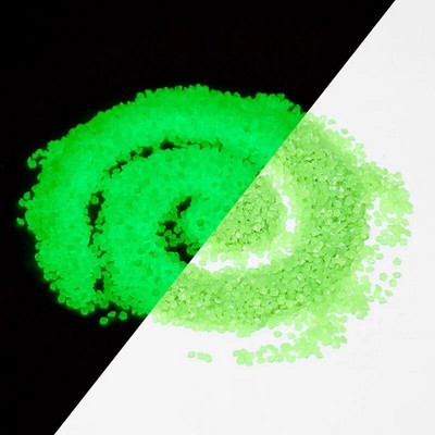 3-5mm 1000pcs Φωτεινή λάμψη άμμου σε σκοτεινή πέτρα Διακοσμητικά βότσαλα Κήπος Αυλή Fish Tank Aquarium Home DIY Ornaments Supplies