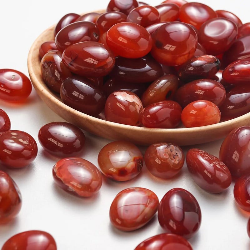 50 g Natūralus gydomasis brangakmenis karneolis poliruotas žvyro akmuo raudonas agatas krištolo reiki mineralai namų akvariumo apdaila