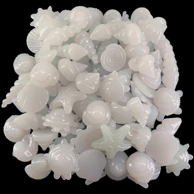10/50 buc. Pietre strălucitoare luminoase, în formă de scoici de stea de mare, pentru rezervoare de pește, masă, pasarele de grădină, strălucire în întuneric Pietricele decor