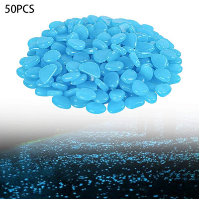 50 komada svjetlećeg kamenja koje svijetli u mraku, kamenčići, šetalište za vrt, akvarij, staklene vaze, vanjska dekoracija vrta