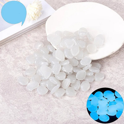 10/50/100 vnt. Švytinti tamsoje sodo akmenukai šaligatviui sodo terasai vejai sodo terasai žuvų bako akvariumo dekoras švytintis akmuo