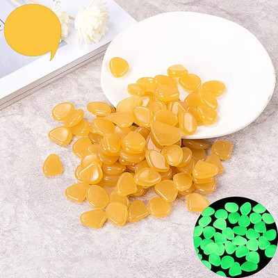 10/50/100 vnt. Švytinti tamsoje sodo akmenukai šaligatviui sodo terasai vejai sodo terasai žuvų bako akvariumo dekoras švytintis akmuo