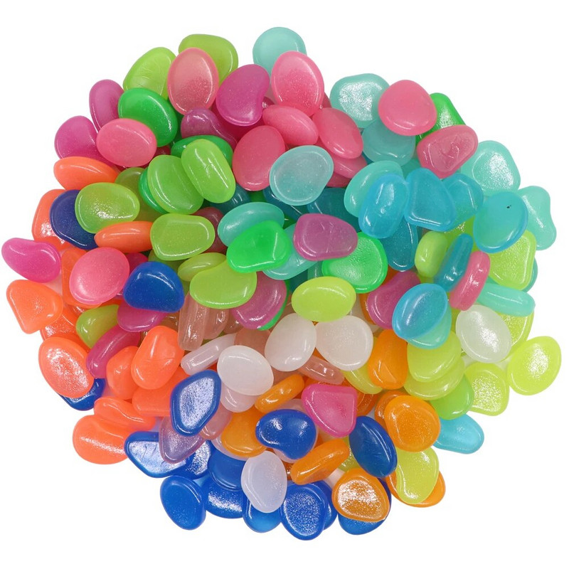 Πολύχρωμη λάμψη στο σκοτεινό βότσαλο Εσωτερικός εξωτερικός κήπος Πέτρες Moonlight Yard Φυτό Διακόσμηση Δεξαμενή ψαριών Ενυδρείο Rocks Backyard