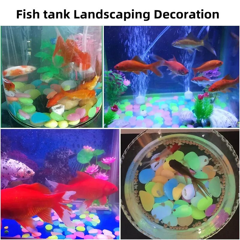 Vanjsko dvorište Svjetleće kamenje Sjajni kamenčići Dekoracije Akvarijum Akvarij Prirodni kristali Kamen Noćni vrt Vanjski dekor