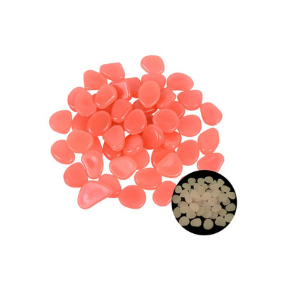 50/100Pcs Glow in The Dark Stones Φωτεινά βότσαλα Πολύχρωμα χαλίκια βράχοι άμμου για υπαίθρια αυλή Ψαροδεξαμενή κήπου Προμήθειες