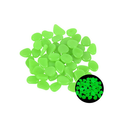 50/100Pcs Glow in The Dark Stones Φωτεινά βότσαλα Πολύχρωμα χαλίκια βράχοι άμμου για υπαίθρια αυλή Ψαροδεξαμενή κήπου Προμήθειες