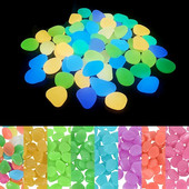 25/50 τεμ. Stone Glow Φωτεινή που λάμπει στον σκοτεινό κήπο Βότσαλο Glow Stones Βράχοι Εξωτερική πισίνα Πεζόδρομοι Path Διακοσμητικό γκαζόν βεράντας