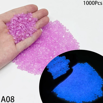 1000 kom./vreći Svjetleće kamenje Kućni vrt Uređenje akvarija Sjaj u tami Šljunak Umjetna fluorescentna smola Šljunak