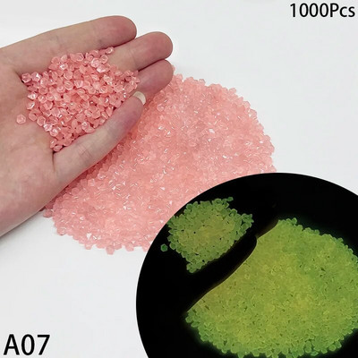 1000 kom./vreći Svjetleće kamenje Kućni vrt Uređenje akvarija Sjaj u tami Šljunak Umjetna fluorescentna smola Šljunak