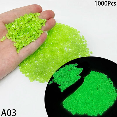 1000 kom./vreći Svjetleće kamenje Kućni vrt Uređenje akvarija Sjaj u tami Šljunak Umjetna fluorescentna smola Šljunak