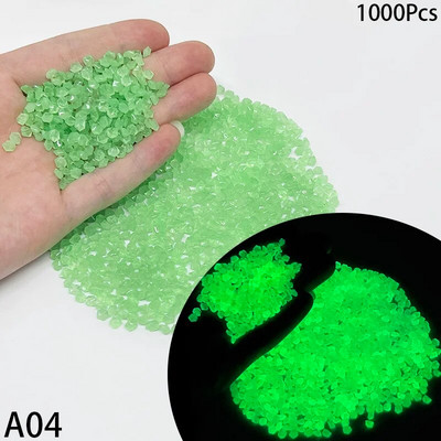 1000 kom./vreći Svjetleće kamenje Kućni vrt Uređenje akvarija Sjaj u tami Šljunak Umjetna fluorescentna smola Šljunak
