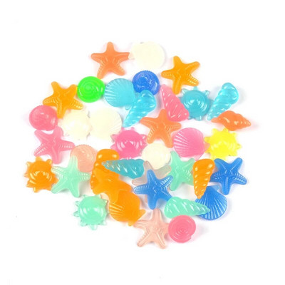 20 τμχ/παρτίδα Mix Candy Shells Luminous Stone Glow in The Dark Stone για Διακόσμηση Δεξαμενής Ψαριών Κήπου Πεζοδρόμια Path Patio Lawn Yard