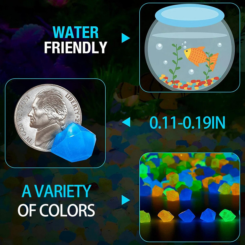25g helendavad liivakivid helendavad tumedas kruusakivist kaunistuseks koduaia siseõue sisekujundustarvikud DIY mikromaastik