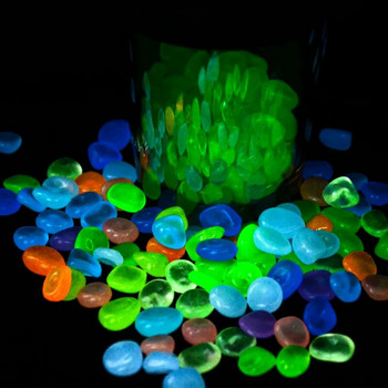 50/100Pcs Glow in the Dark Garden Βότσαλα για το πεζοδρόμιο Κήπος Βεράντα Χλοοτάπητα Κήπος Αίθριο Δεξαμενή ψαριών Ενυδρείο Διακόσμηση Glow Stone
