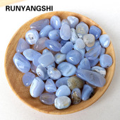 50 γραμμάρια/τσάντα Natural Healing Tumble Blue χαλκηδόνιος Κρύσταλλοι Ρέικι από Χαλίκι Πέτρα Ρέικι για Ενεργειακή Γιόγκα Αρχάριους Χειροτεχνία Διακόσμηση σπιτιού