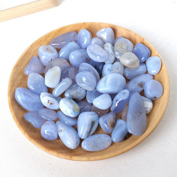 50 γραμμάρια/τσάντα Natural Healing Tumble Blue χαλκηδόνιος Κρύσταλλοι Ρέικι από Χαλίκι Πέτρα Ρέικι για Ενεργειακή Γιόγκα Αρχάριους Χειροτεχνία Διακόσμηση σπιτιού
