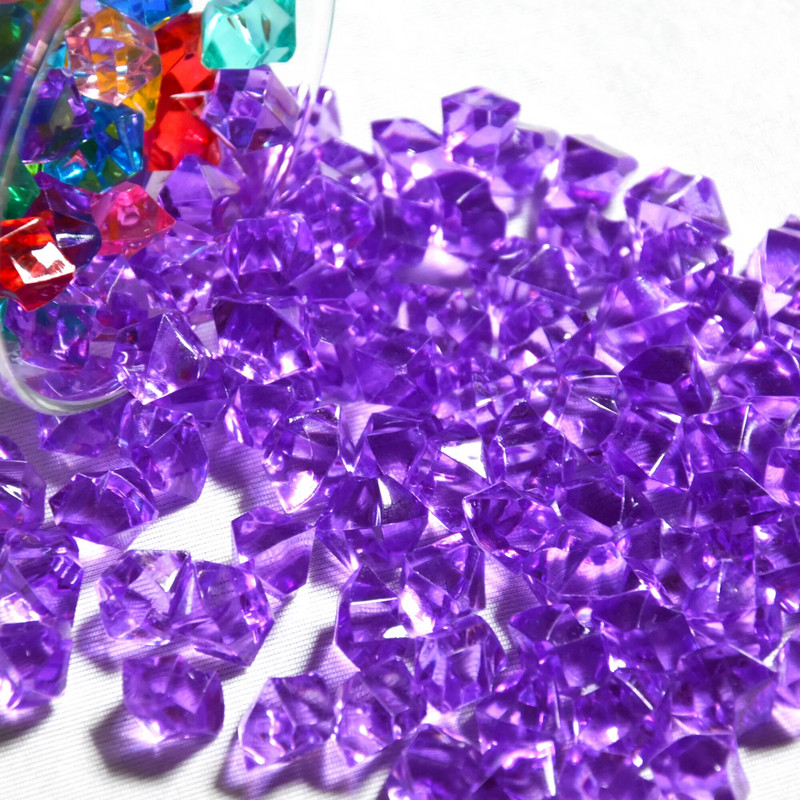 Ακρυλικά, κοσμήματα με χάντρες 100τμχ/Σετ Χρώμα Ενυδρείο Ακρυλικές Πέτρες Κρυστάλλινα Παγάκια Διακοσμητικά Βάζο Γεμιστικό Βότσαλο Κήπος Δεξαμενής Ψαριών