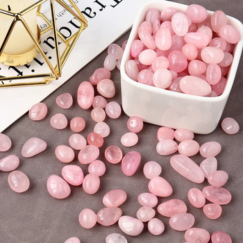 50g/σακούλα Φυσικό κρύσταλλο Ροζ Χαλαζίας Πετράκι Κρυστάλλινο Ροζ Κρυστάλλινο Χαλίκι Κήπος Διακόσμηση πισίνας