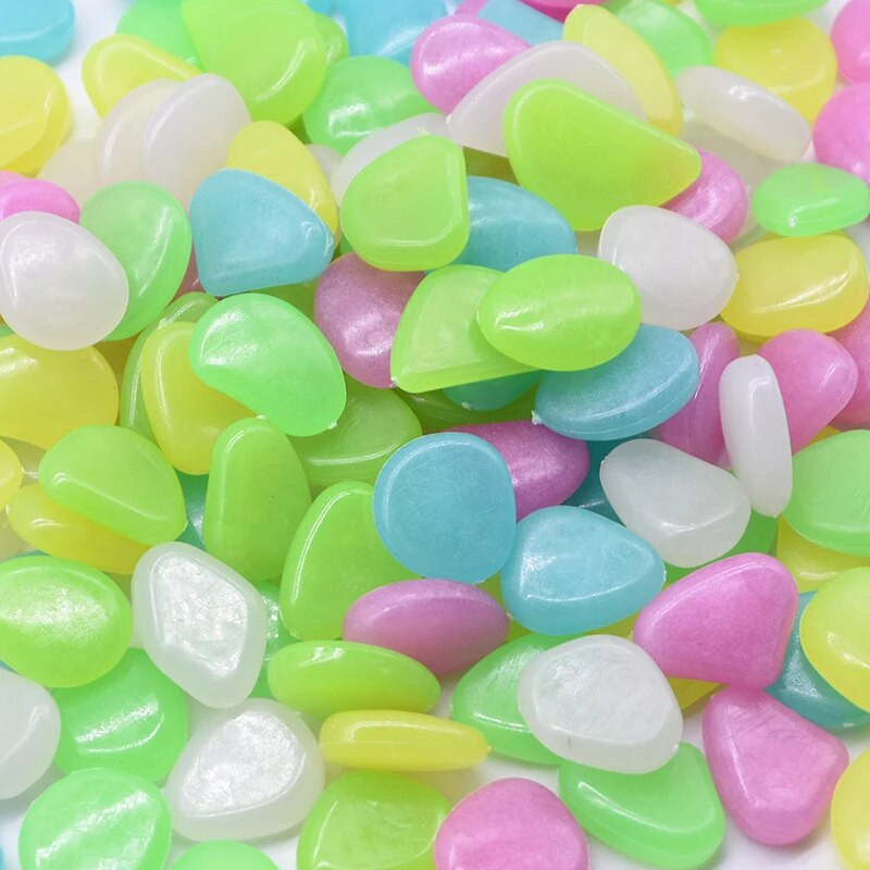 25 τεμ. Λάμψη στο σκοτάδι στον κήπο Βότσαλα Λάμψη Πέτρες Βράχοι για Πεζοδρόμια Μονοπάτι κήπου Αίθριο γκαζόν αυλή κήπου Διακόσμηση Φωτεινές πέτρες