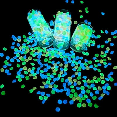 1000 buc. Pietre luminoase de 3-5 mm care strălucesc în întuneric Pietricele în aer liber, grădină, curte, gazon, alee, decorațiuni, cristale, stânci