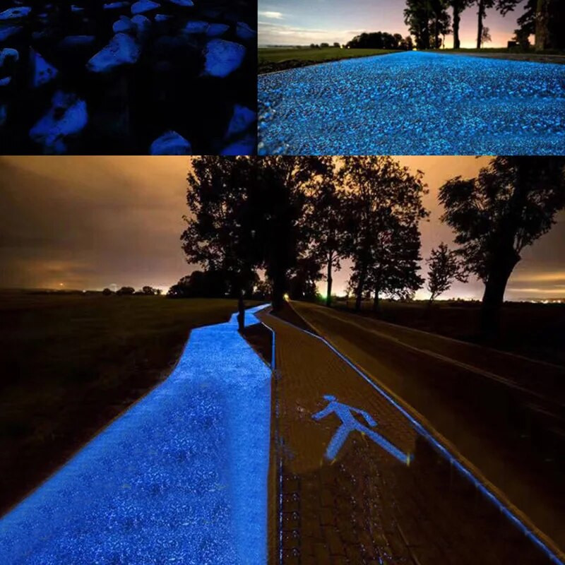 Svjetleće kamenje Šljunak svijetli u mraku Akvarij Pijesak Akvarij Kamenje za šetnice Staza Terasa Travnjak Vrt Dekoracija dvorišta Mješavina boja