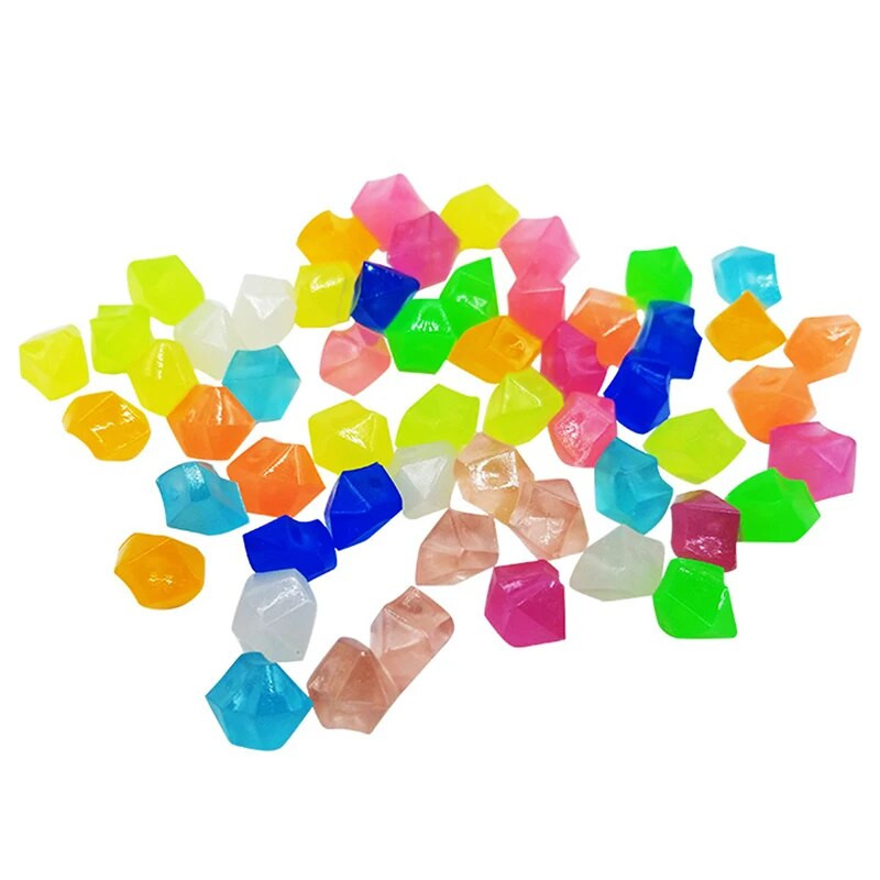 300 τμχ Φωτεινή βότσαλα Βράχοι Διακοσμητικά κήπου Πέτρινη λάμψη στον σκοτεινό κήποΓια πεζοδρόμια Διακοσμήσεις δεξαμενών ψαριών