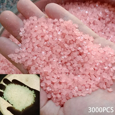 3000 kom/vreći Svjetleći pijesak koji svijetli u tami Kamenčići Kamen Kućni vrt Vanjska staza Dekoracija travnjaka Fish Tank Dekoracija akvarija 3-5 mm