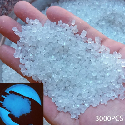 3000 kom/vreći Svjetleći pijesak koji svijetli u tami Kamenčići Kamen Kućni vrt Vanjska staza Dekoracija travnjaka Fish Tank Dekoracija akvarija 3-5 mm