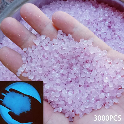 3000 kom/vreći Svjetleći pijesak koji svijetli u tami Kamenčići Kamen Kućni vrt Vanjska staza Dekoracija travnjaka Fish Tank Dekoracija akvarija 3-5 mm