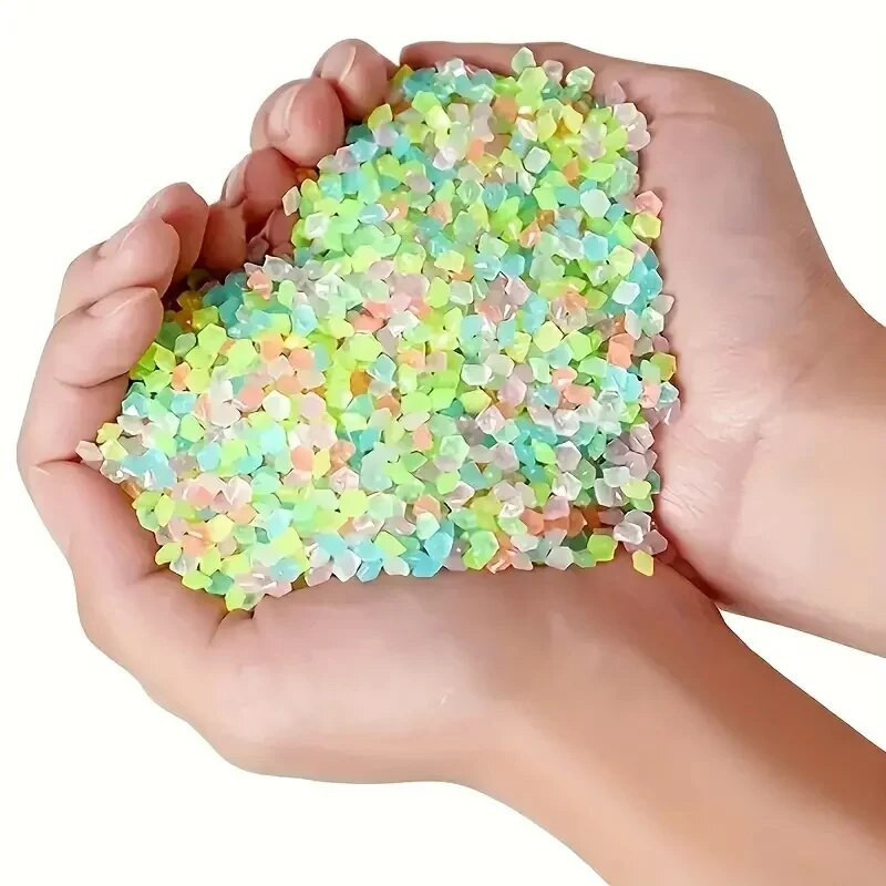 3000 kom/vreći Svjetleći pijesak koji svijetli u tami Kamenčići Kamen Kućni vrt Vanjska staza Dekoracija travnjaka Fish Tank Dekoracija akvarija 3-5 mm
